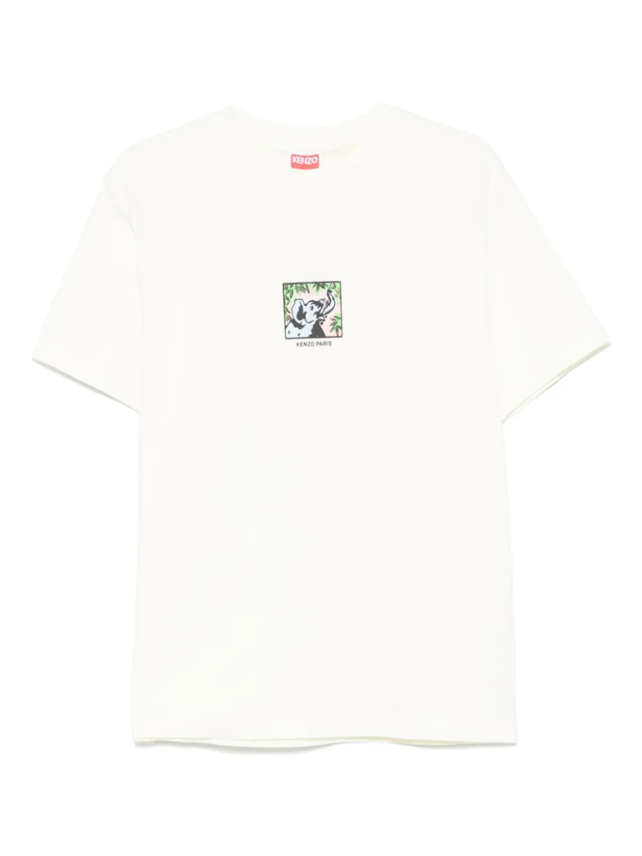

Футболка с изображением слона из джунглей Kenzo, белый