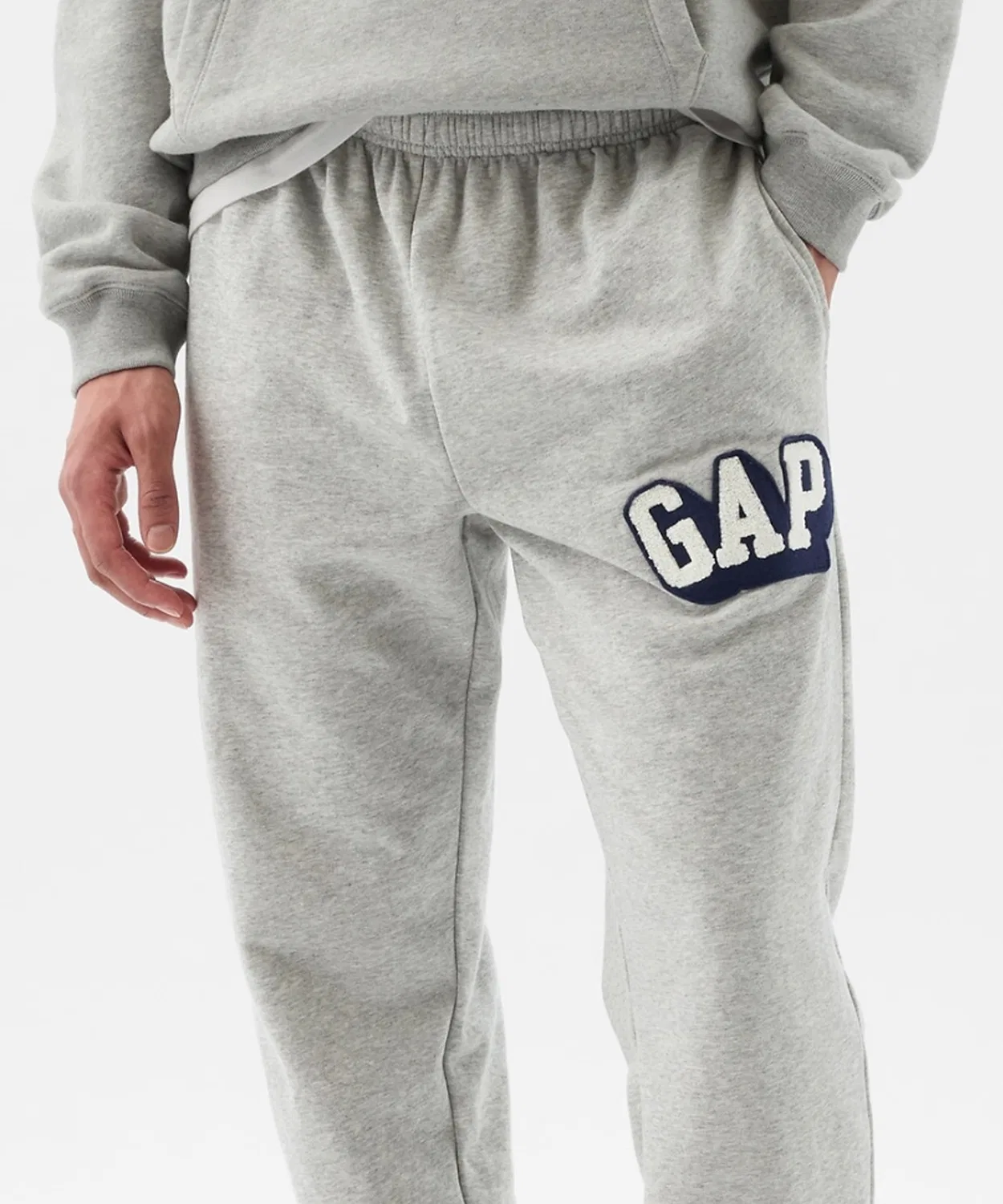 Джоггеры GAP1969 логотип, хлопок, светло-серые