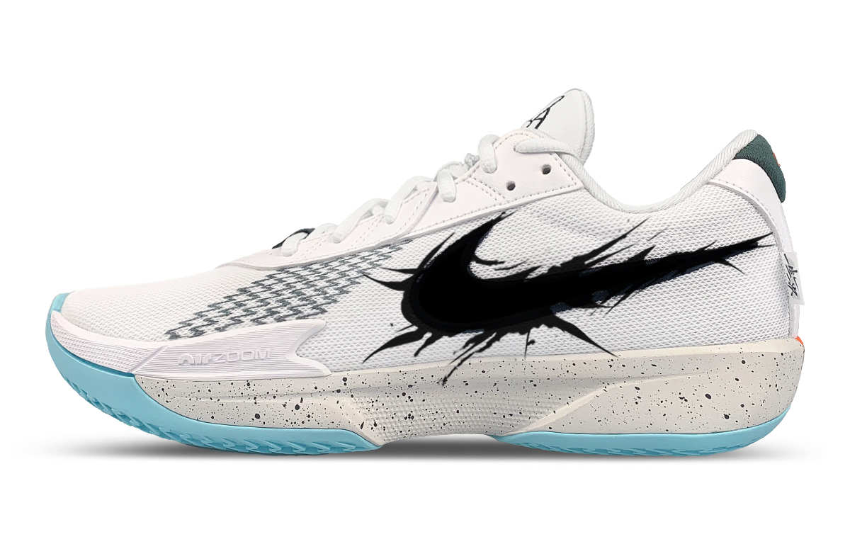 

Nike Эйр Зум Джи Ти Кат Академия противоскользящие износостойкие низкие баскетбольные кроссовки унисекс черный белый синий белый, цвет White