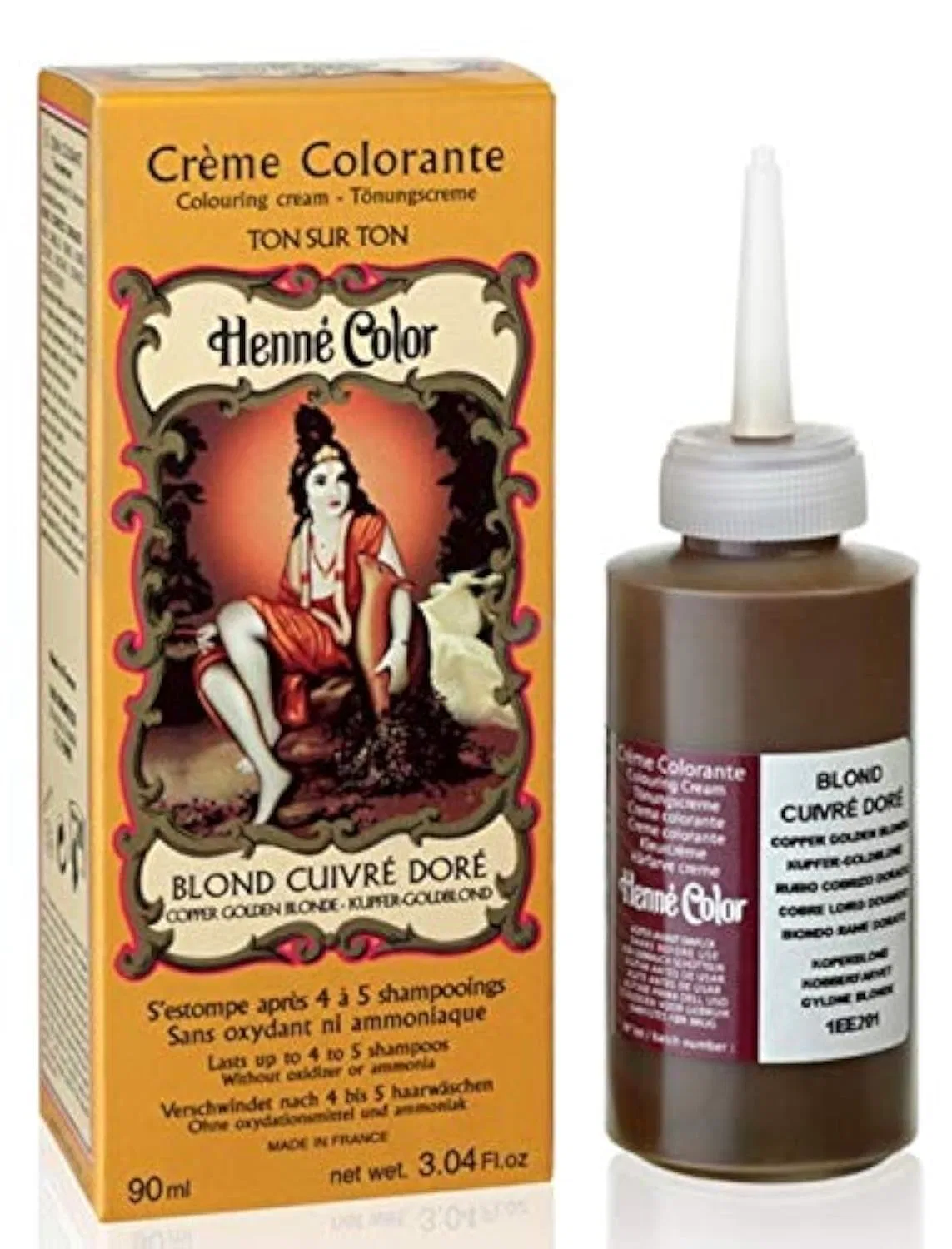 Крем-краска для волос «Henna Tint Cream» медный золотистый блонд 90 мл от Henne Colour Accentra