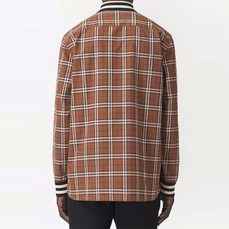 Рубашка мужская Burberry, хлопок, коричневый — фото 4