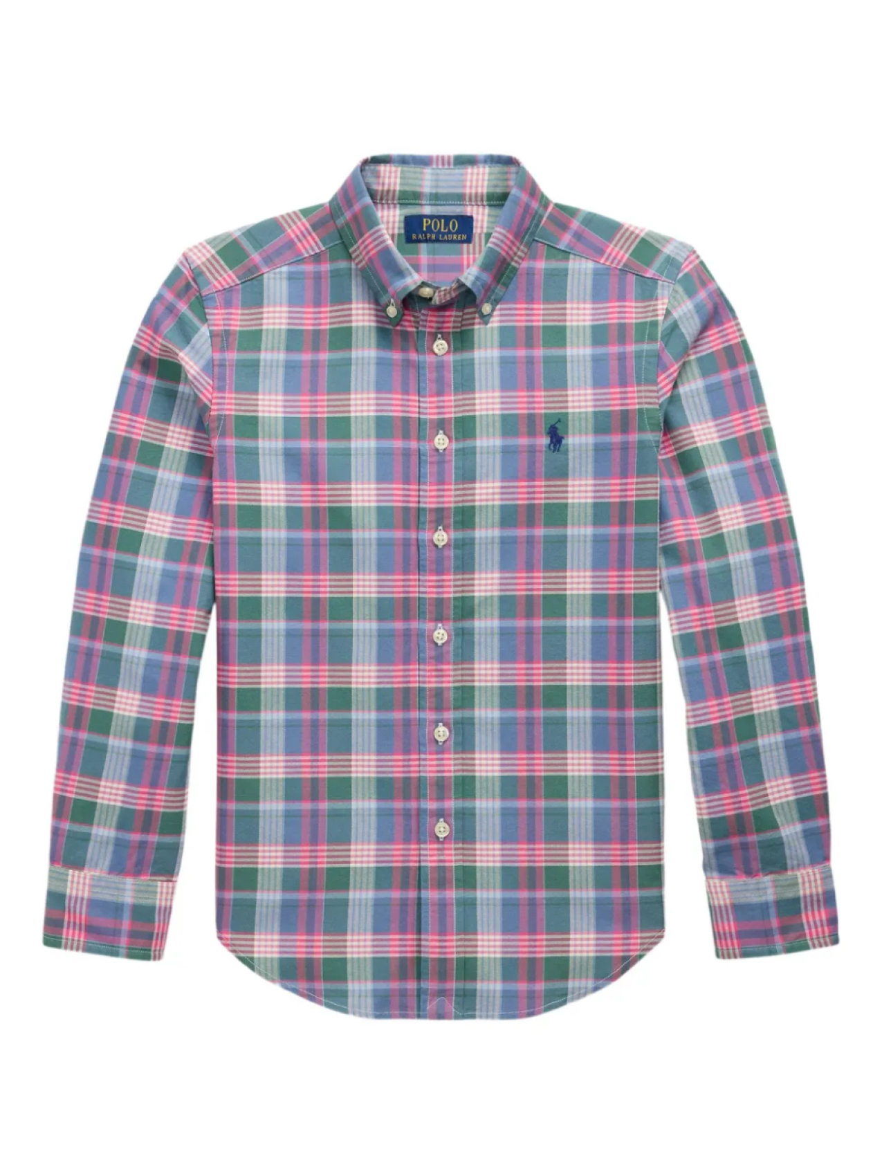 

POLO RALPH LAUREN KIDS рубашка в клетку, зеленый
