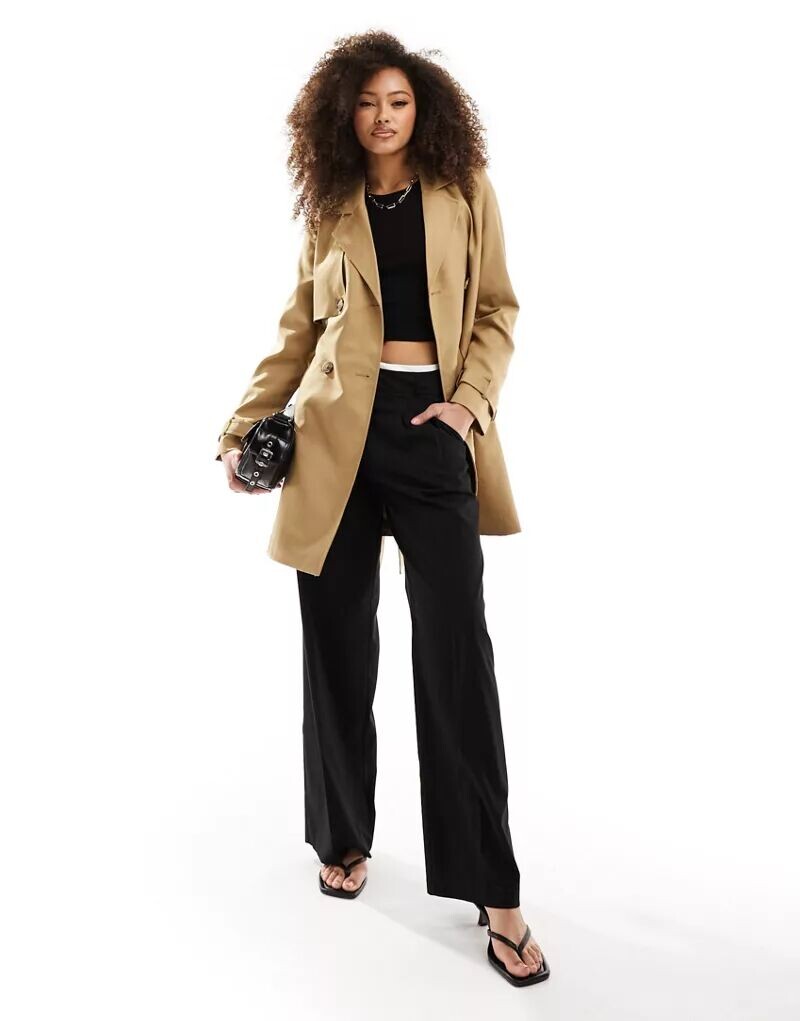 

Коричневый короткий тренч Vero Moda