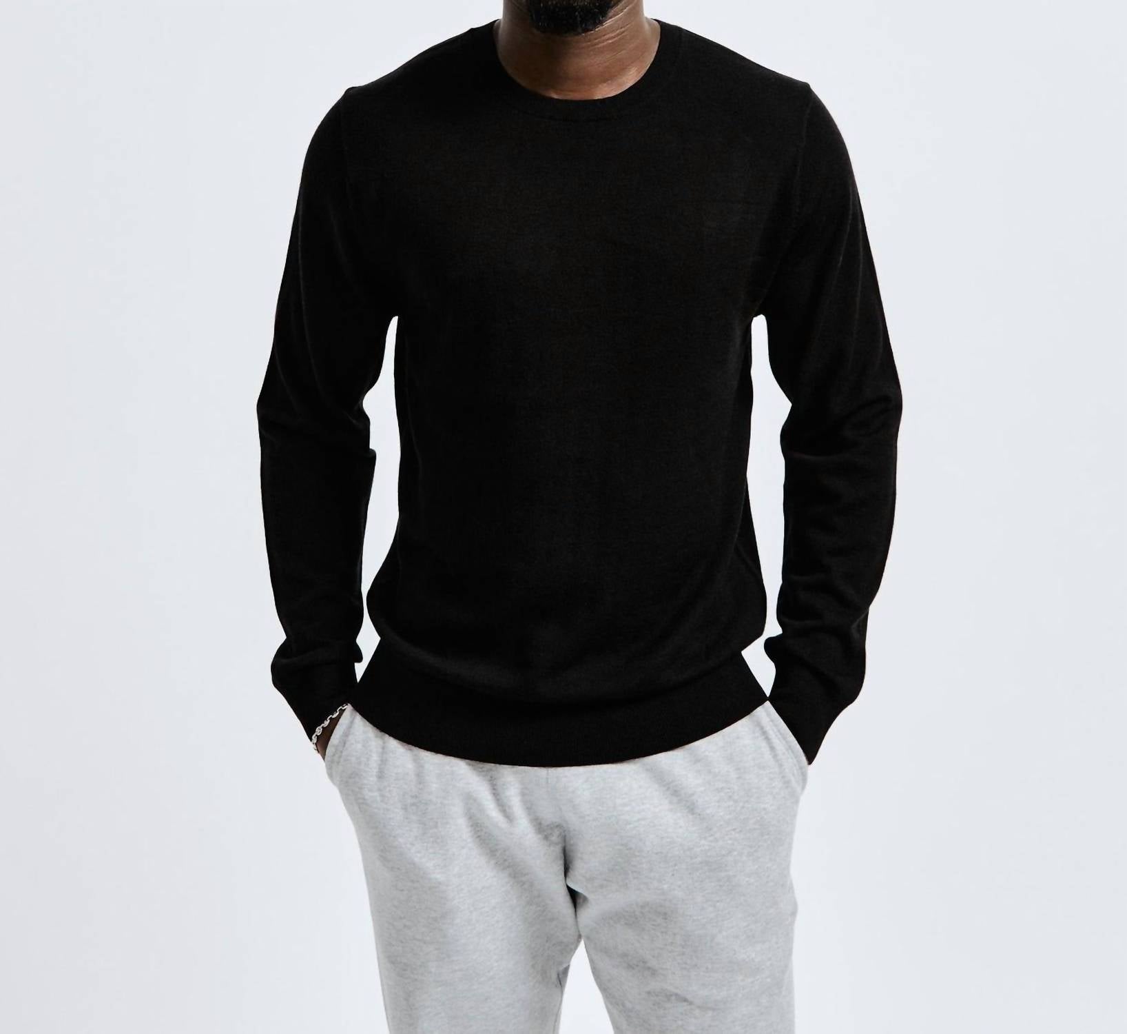 

Легкий мериносовый свитер Harry Crewneck черного цвета Reigning Champ