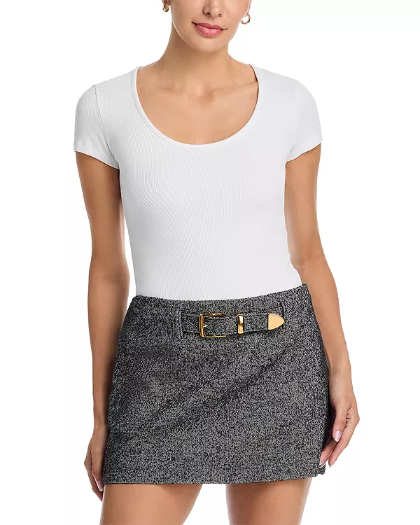 

Футболка Brynlee с короткими рукавами и круглым вырезом L'Agence, белый