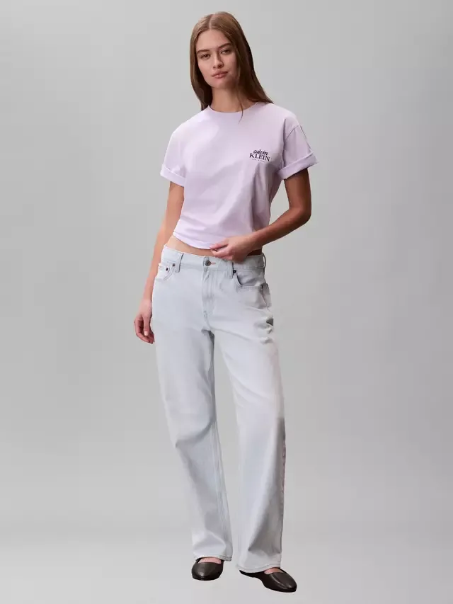Футболка свободного кроя с графическим логотипом Calvin Klein, Island Lilac