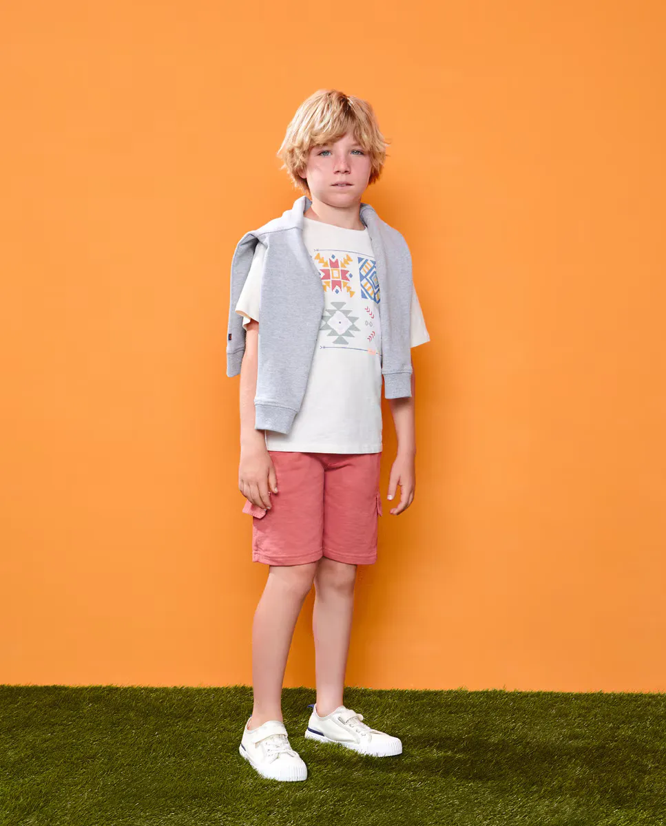 

Футболка для мальчика с коротким рукавом и рисунком Kids El Corte Inglés, цвет 120 Crudo