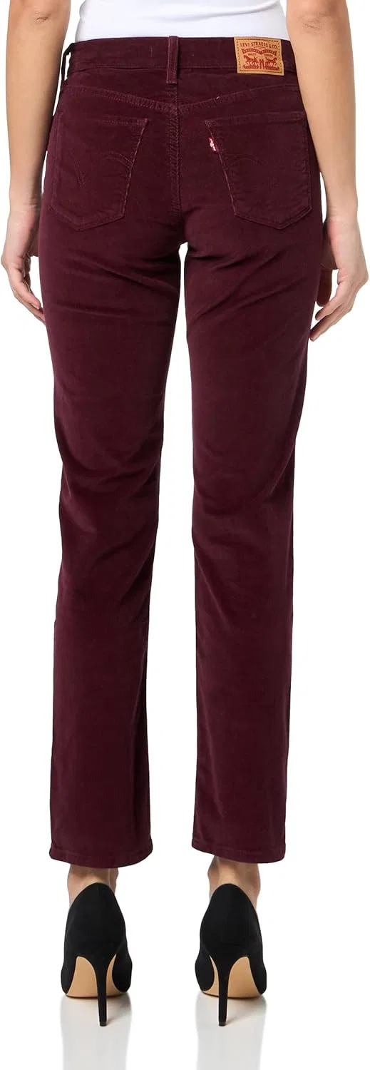 Женские джинсы Levi's Classic Straight, насыщенный бордовый — фото 2