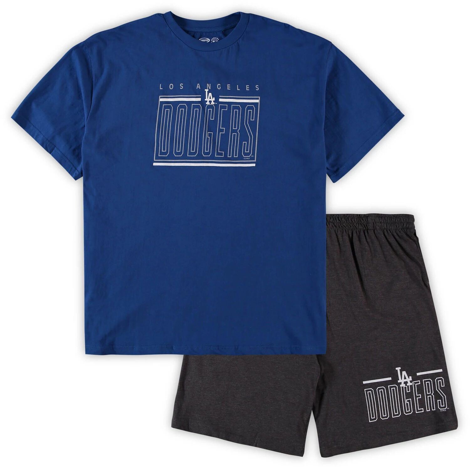 

Мужской комплект для сна с футболкой и шортами Concepts Sport Royal/темно-серый Los Angeles Dodgers Big & Tall