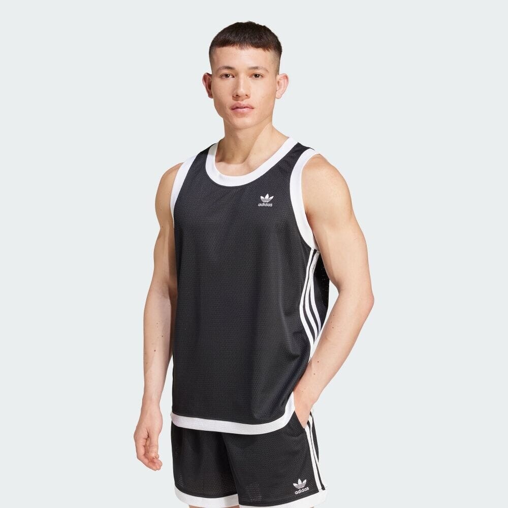 

Топ Adidas Adicolor Mock Eyelet Vest, черный