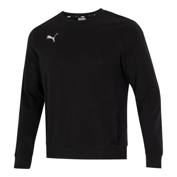

Свитер ess logo crew sweater 'black' Puma, черный