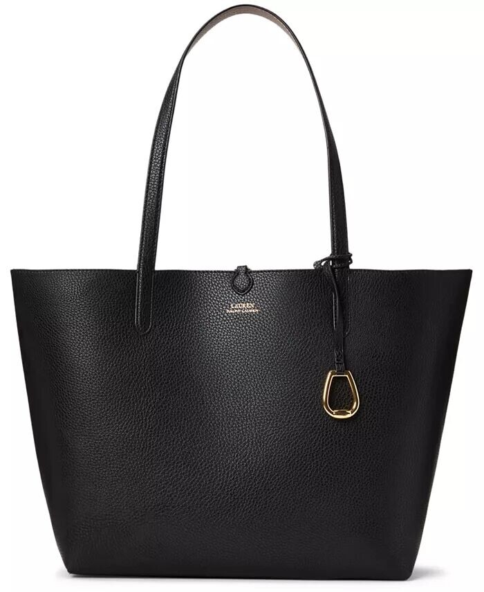 

Большая двухсторонняя сумка-тоут Lauren Ralph Lauren, черный