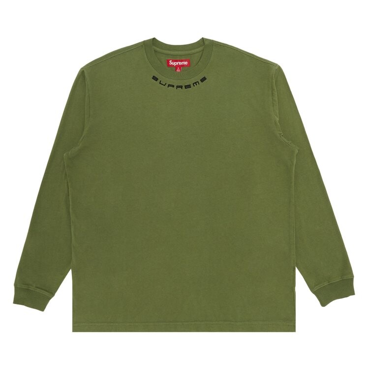

Топ Supreme Collar Logo Long-Sleeve 'Olive', зеленый