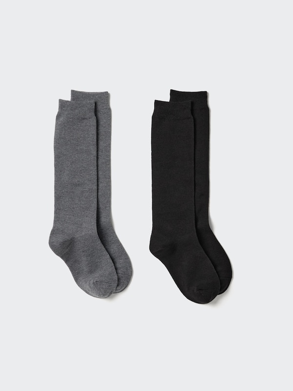 Высокие носки HEATTECH (2 пары) Uniqlo, 08 dark grey