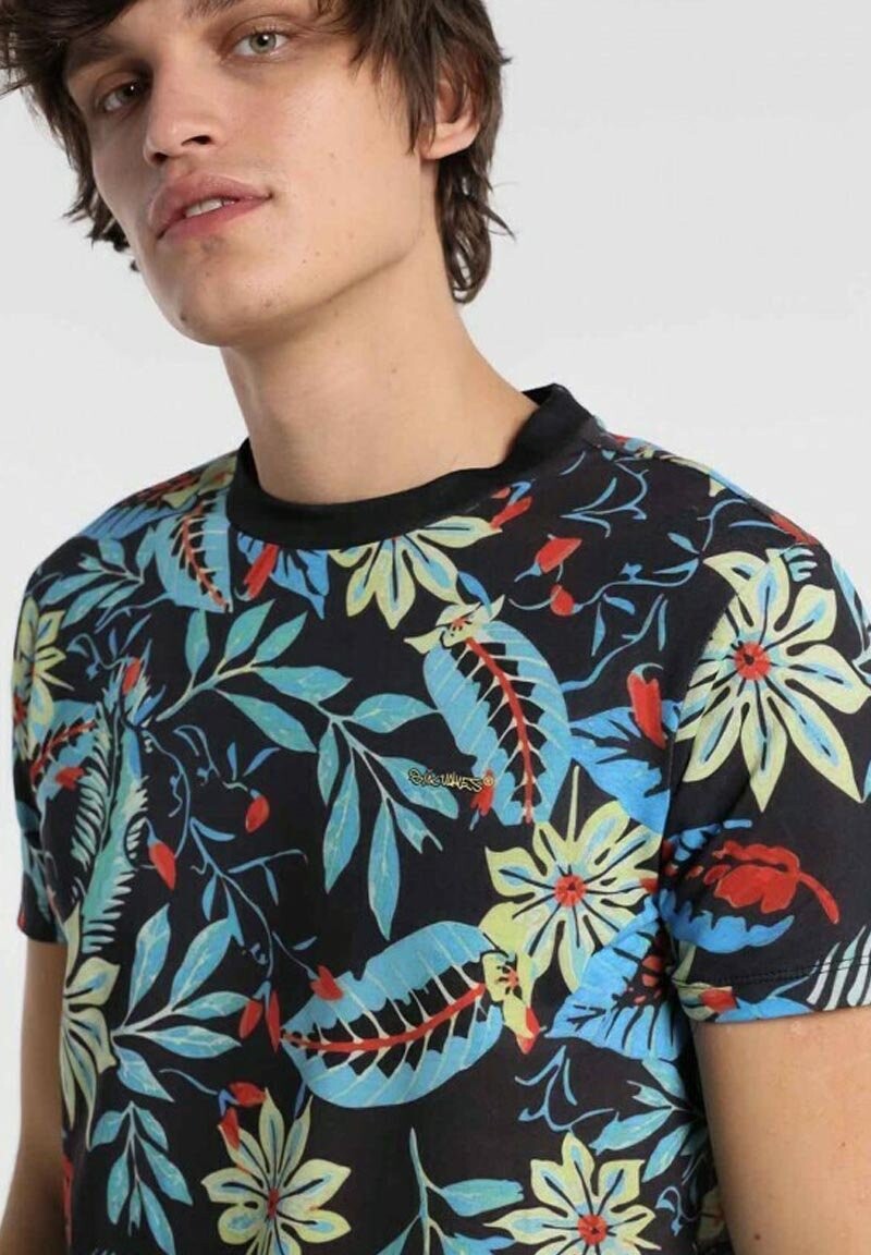 

Футболка с принтом CAMISETTE KURZER ARMEL FULL PRINT TROPICAL Six Valves, синий