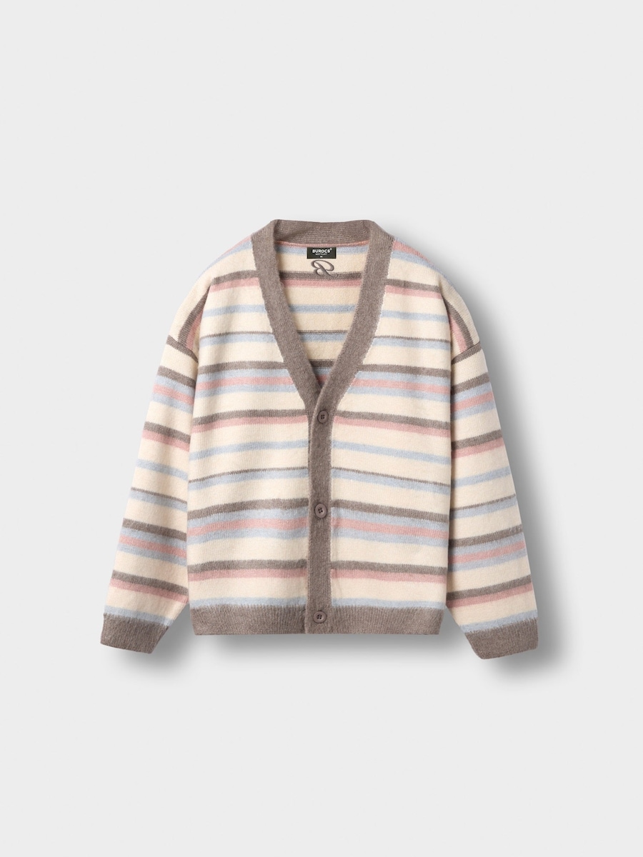 

Вязаный кардиган Burocs Fuzzy V-Neck, кремовый