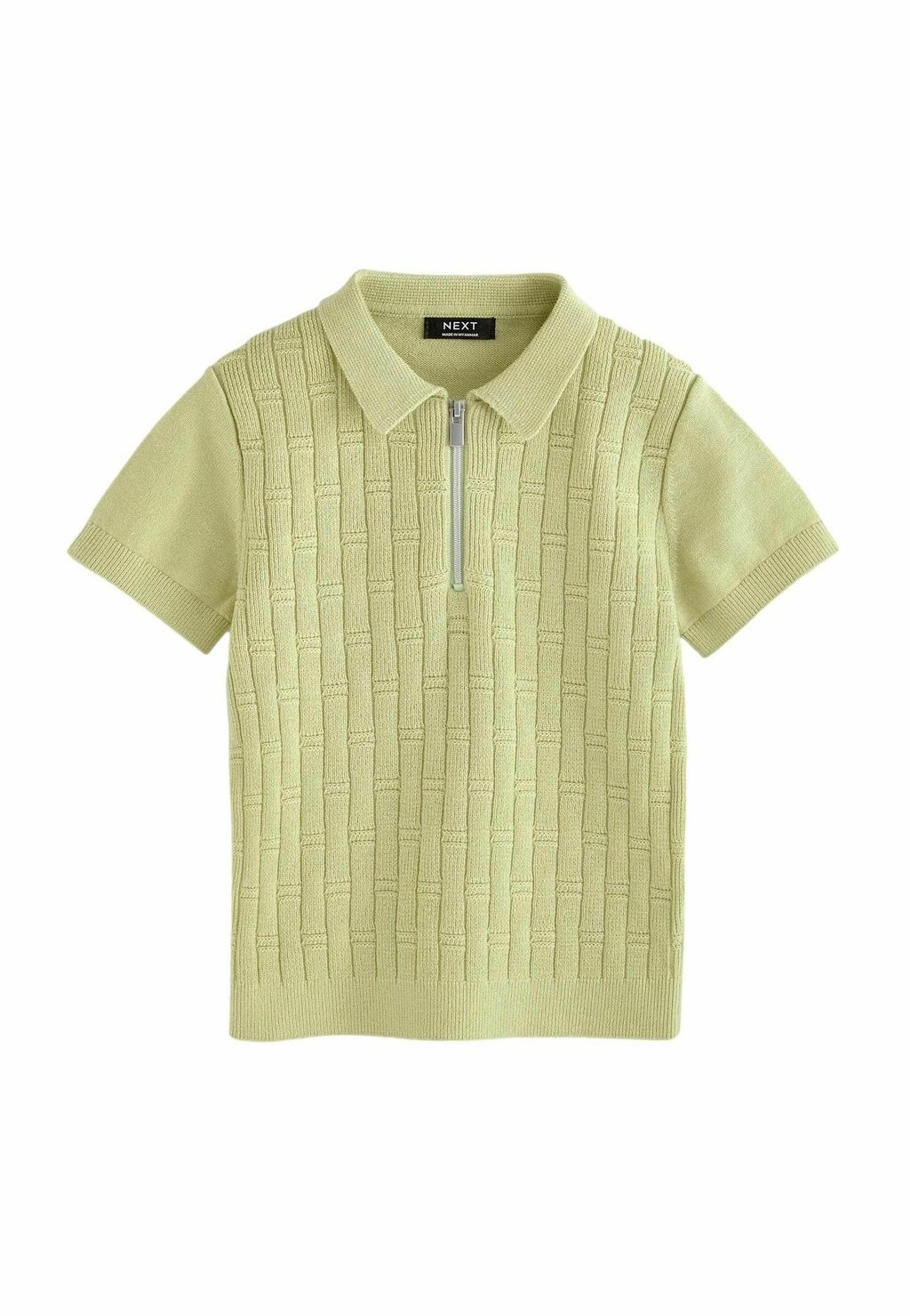 

Рубашка-поло SLEEVE ZIP NECK REGULAR FIT Next, цвет lime green