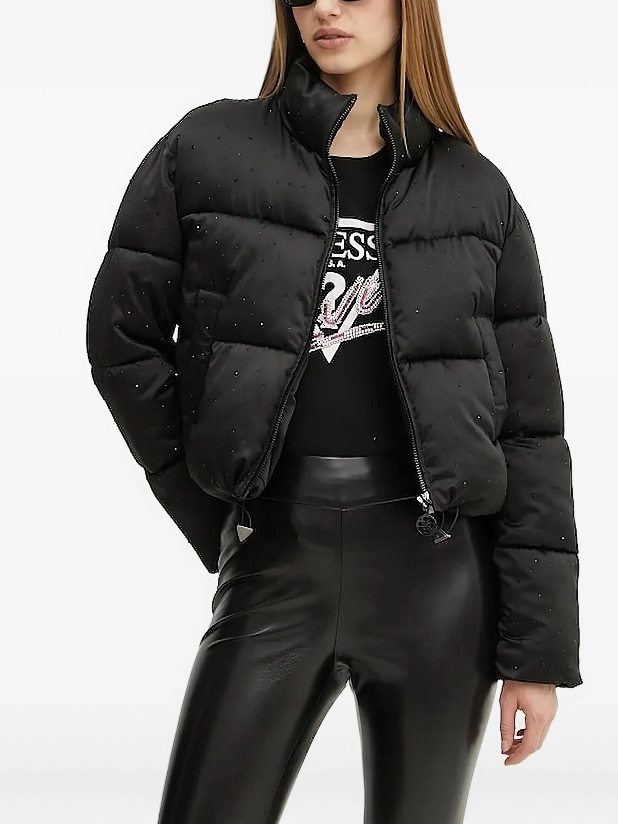

Декорированная стеганая куртка Guess Usa, черный