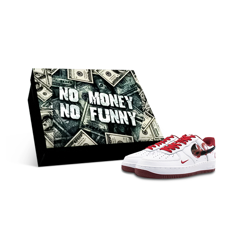 

Nike Кроссовки Air Force 1 с низким верхом, противоскользящие, износостойкие, мужские, для скейтбординга, черные, белые, красные