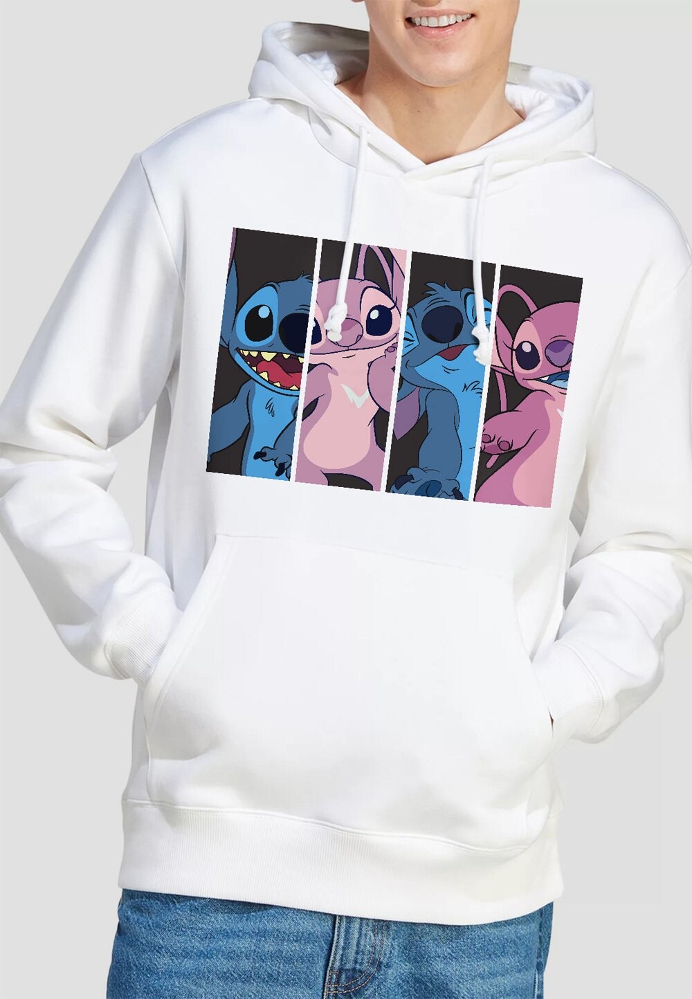 

Толстовка с капюшоном LILO AND STITCH BOXES PRINT Disney, белый