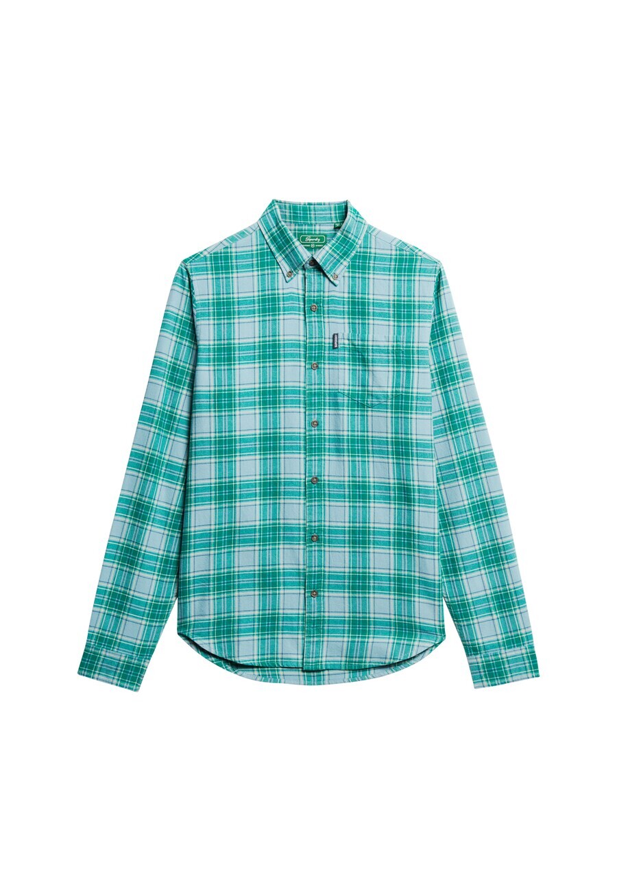 

Рубашка Superdry Regular fit Button Up, зеленый