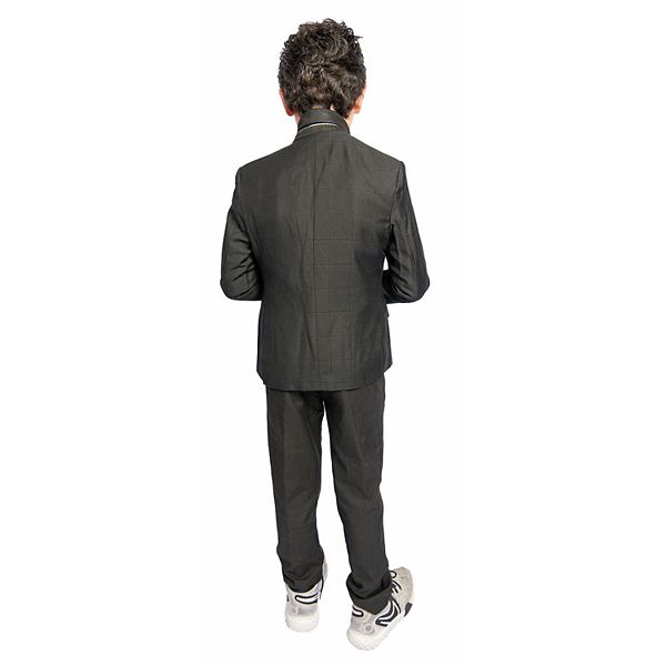 Детская куртка slim fit windowpane Elie Balleh, Navy — фото 2