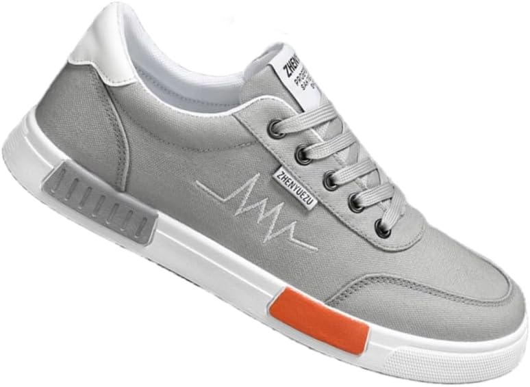 

Мужские кроссовки большого размера для повседневной носки - простые стильные тканевые туфли с противоскользящей прочной подошвой Spkfhd, серый