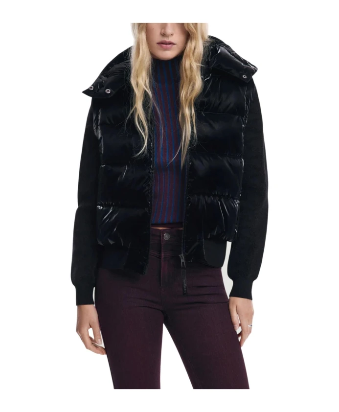 

Черный жилет без рукавов с капюшоном Desigual, черный