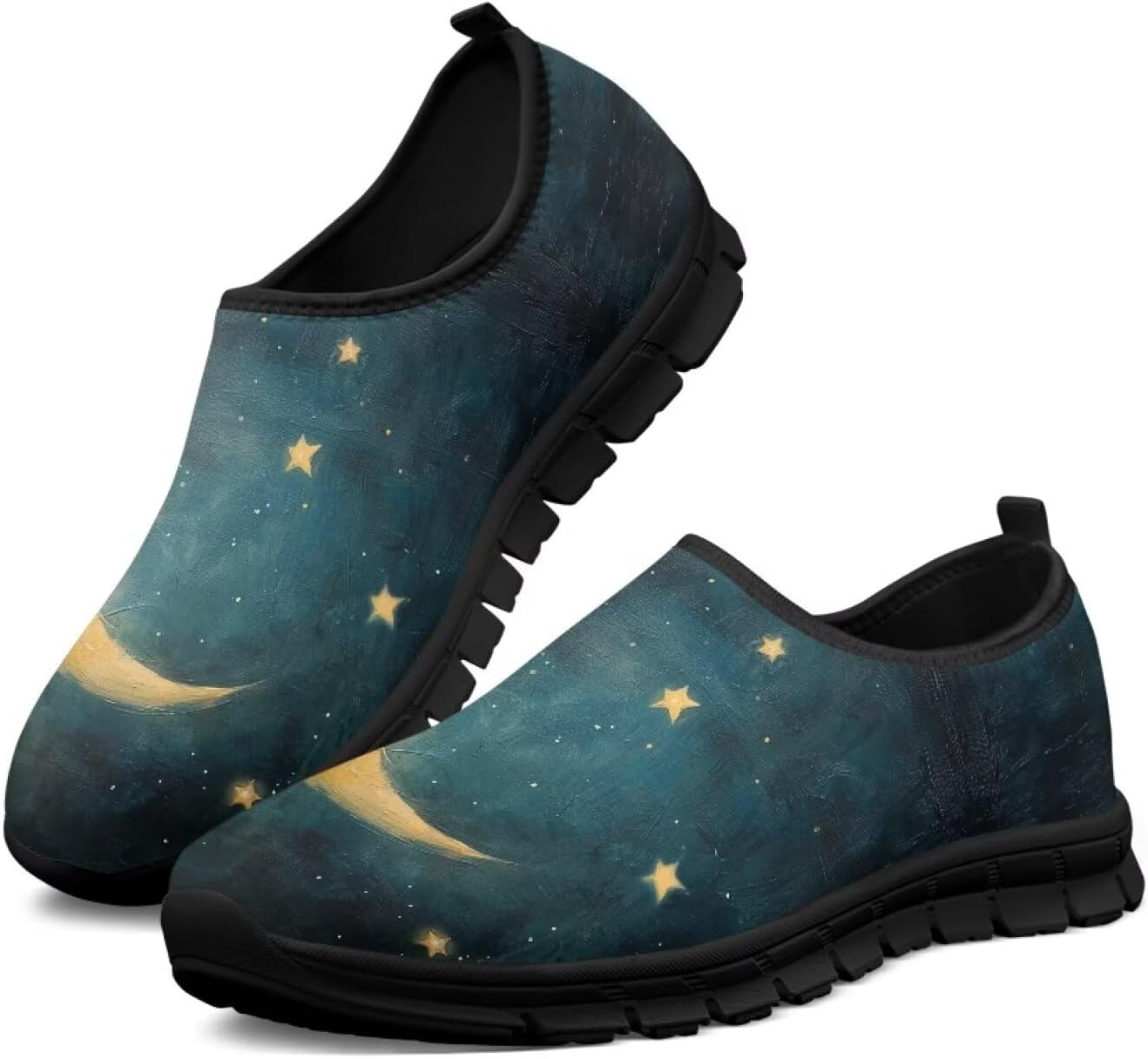 

Мужские кроссовки Hresuewn, мягкие и комфортные, спортивная обувь, дышащие, для ходьбы, тенниса и бега, модный принт, Moon