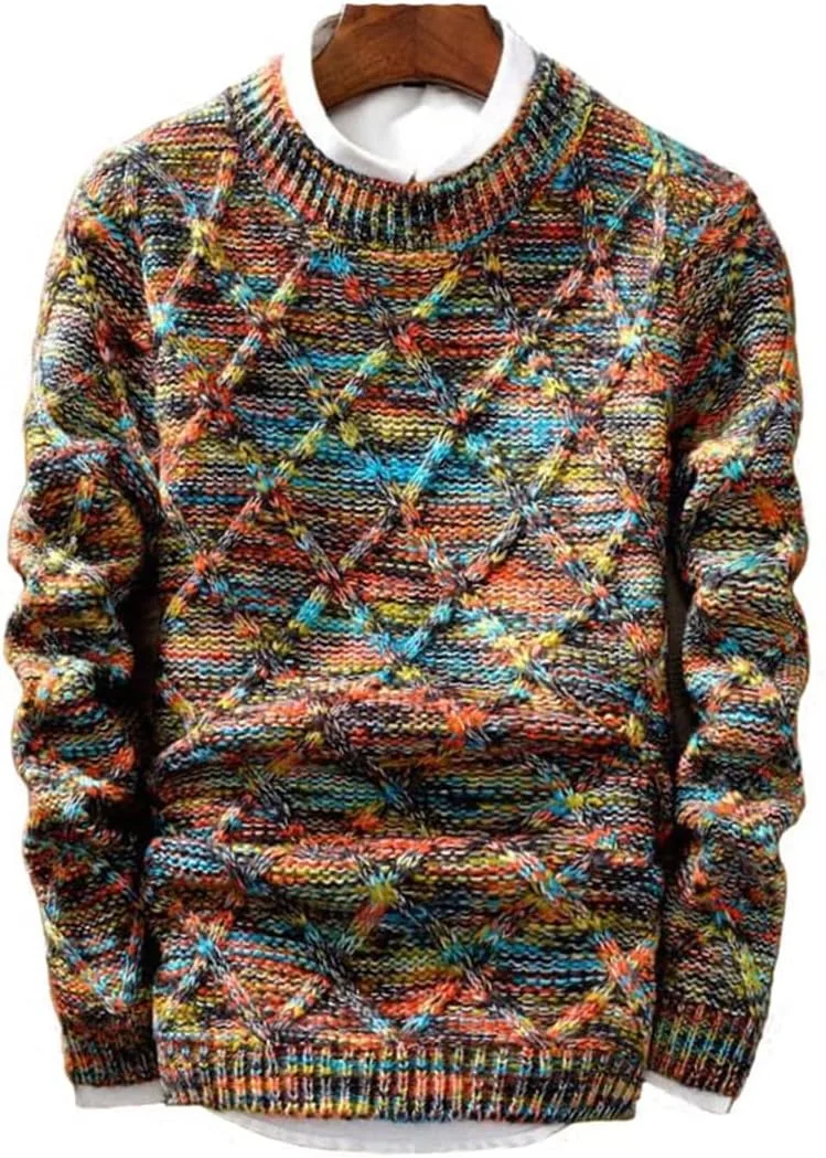 

Зимний свитер мужской Pullover O-Neck Slim Fit Zadaos