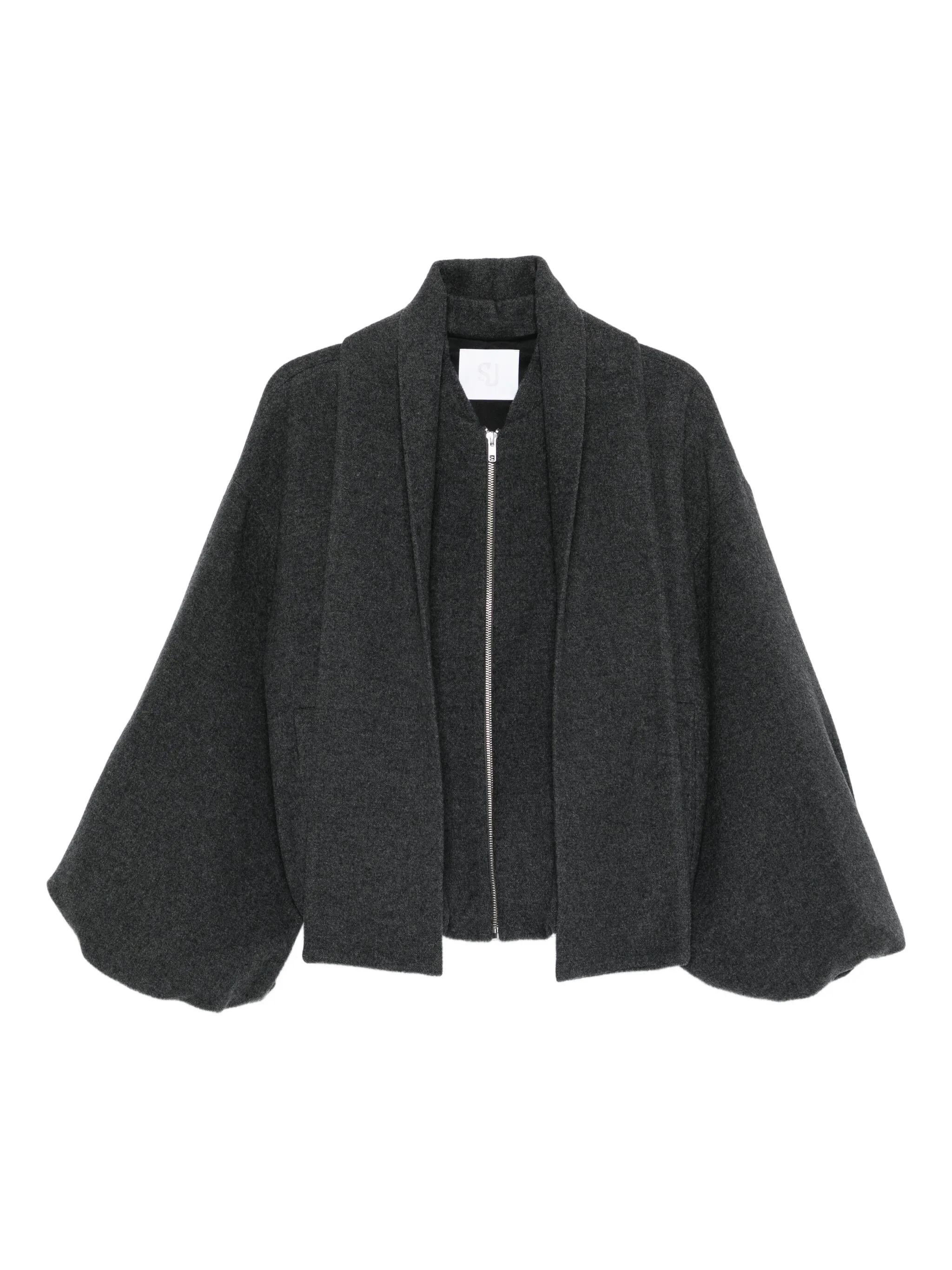 

Куртка на молнии с широкими рукавами Su, серый