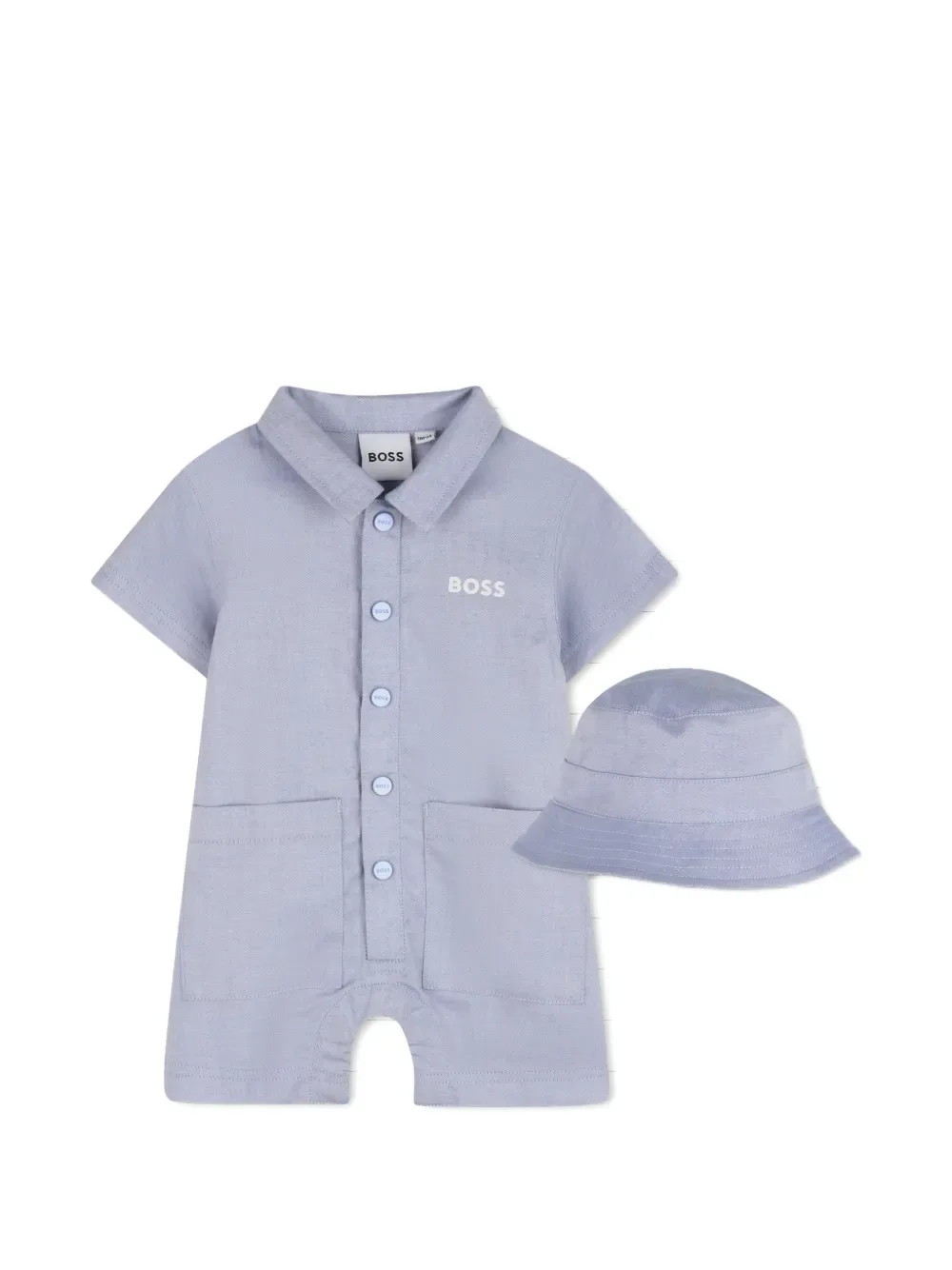Комплект из комбинезона и панамы BOSS Kidswear, синий