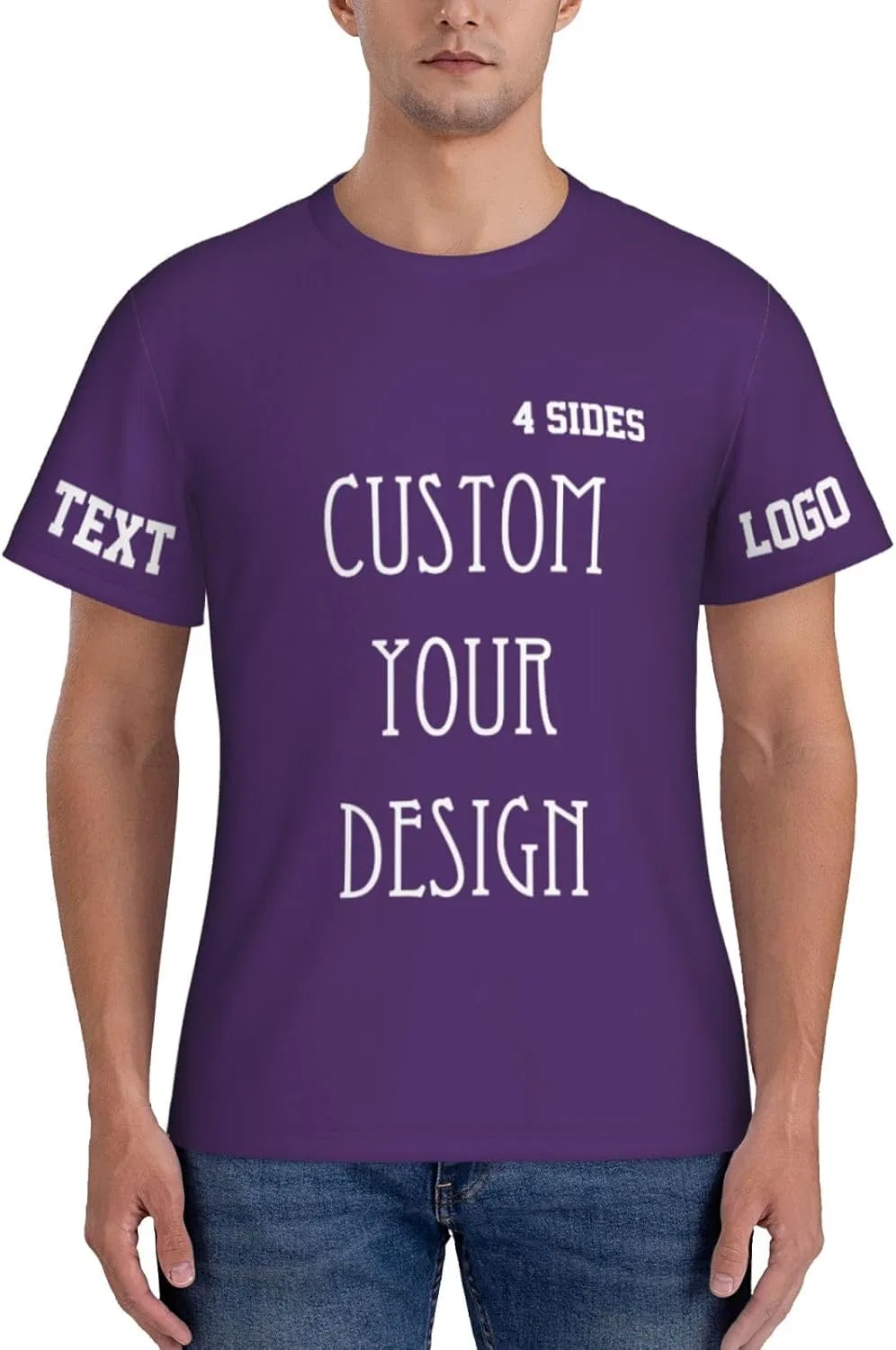 Футболка с принтом, Polyester, Purple
