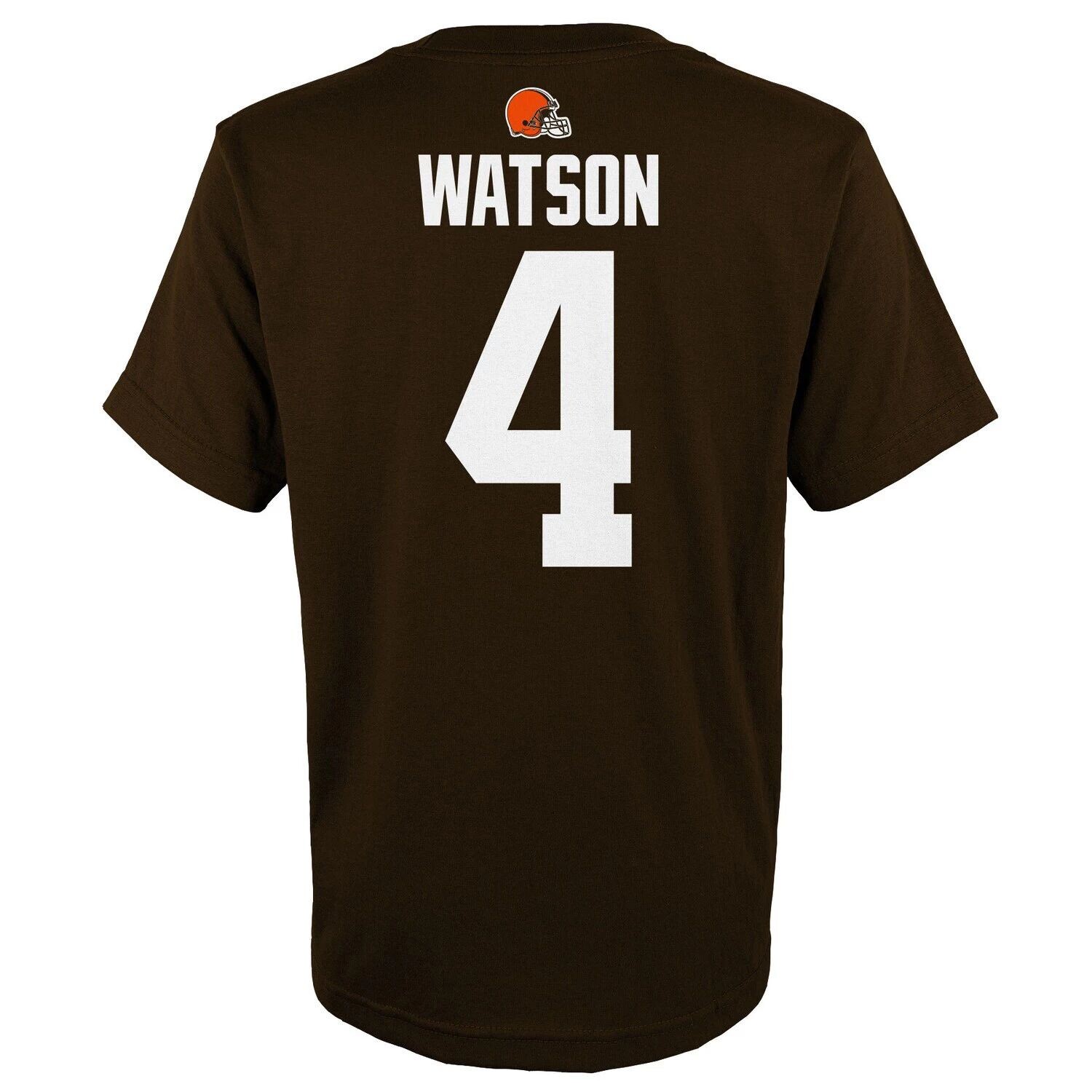 Молодежная футболка с именем и номером игрока Deshaun Watson Brown Cleveland Browns Mainliner Outerstuff — фото 3