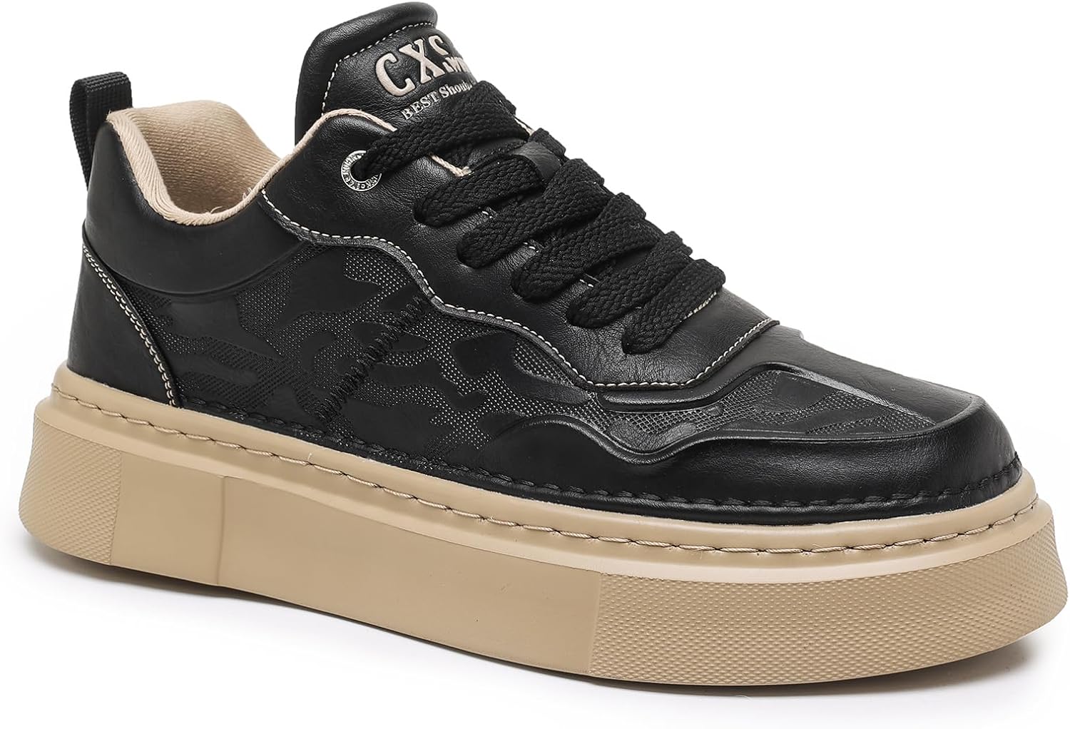 

Кроссовки на платформе с шнуровкой YCMM для мужчин и женщин, легкие, удобные, повседневные, модные кроссовки для ходьбы, черный