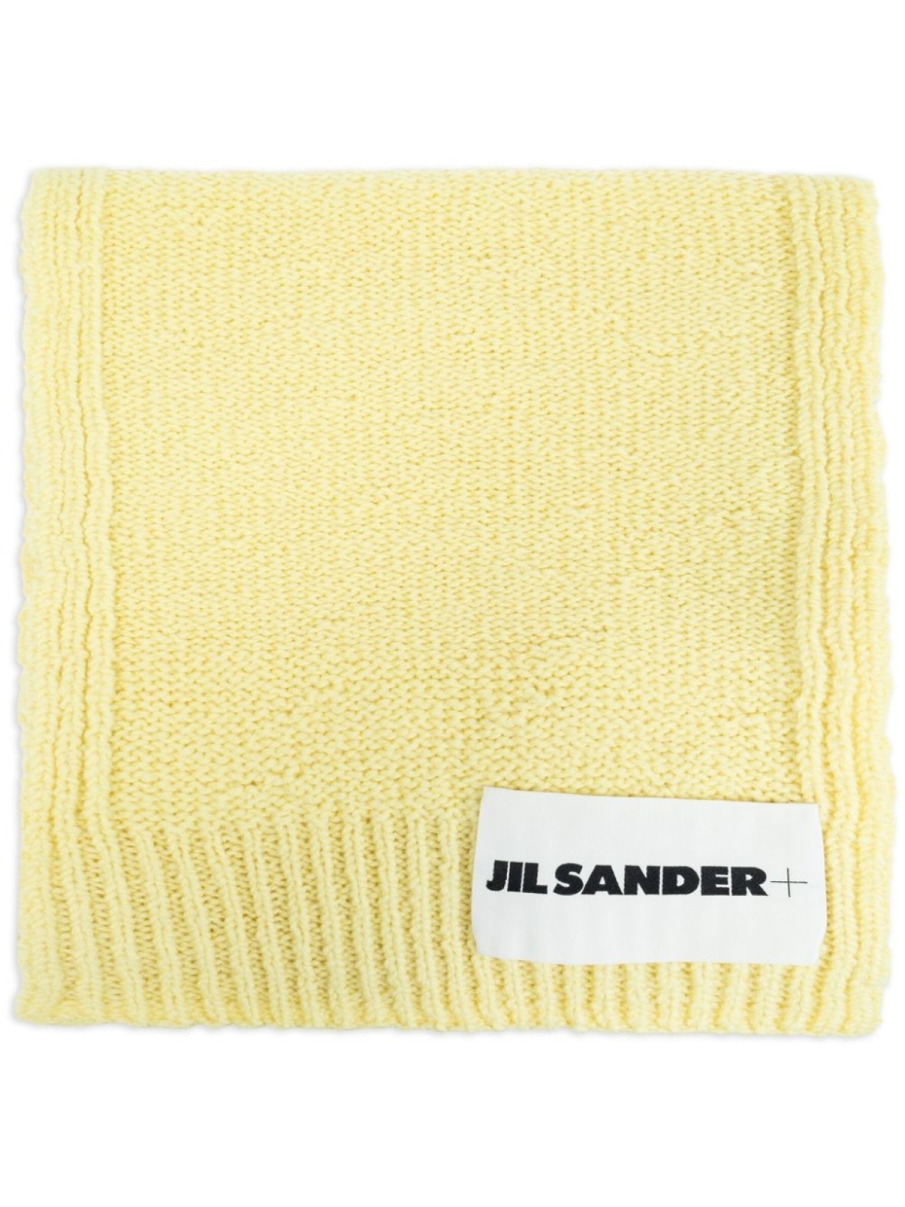 

Jil Sander шерстяной шарф с нашивкой-логотипом, желтый