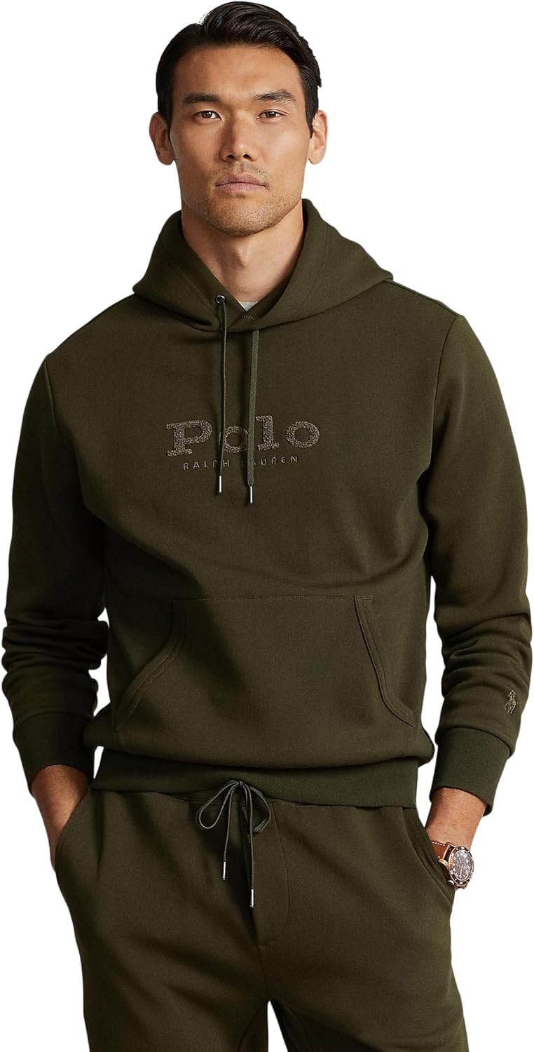 

Толстовка с капюшоном Polo Ralph Lauren Logo Big Pony, мужская, двойное вязание, Company Olive