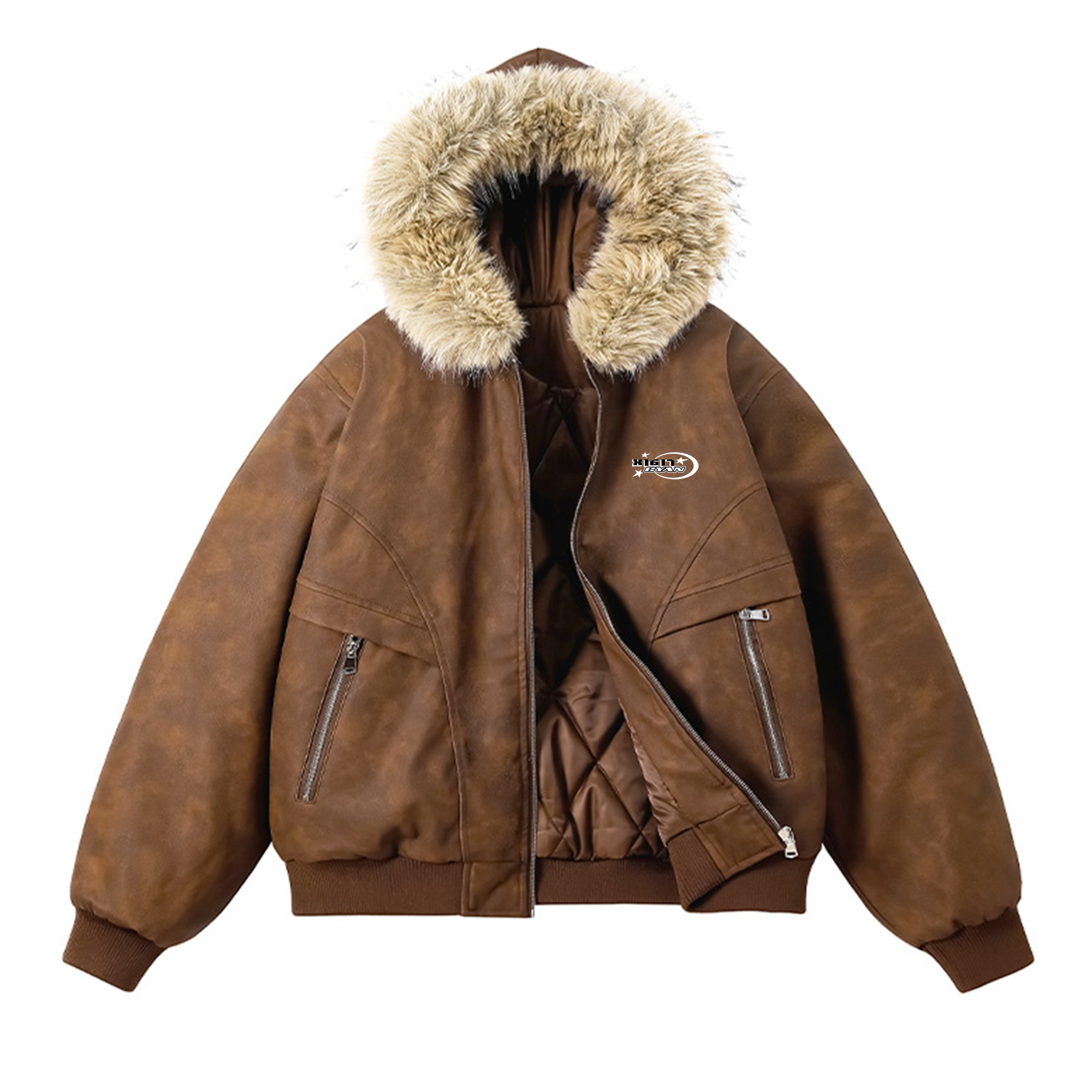 

Куртка Unisex Hooded Thickened X1617, темно-коричневый jacket