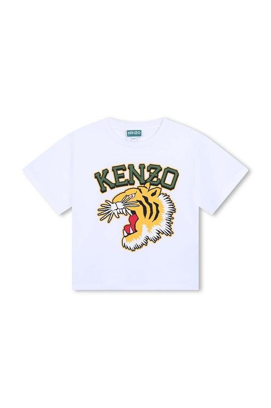 

Детская хлопковая футболка Kenzo, белый