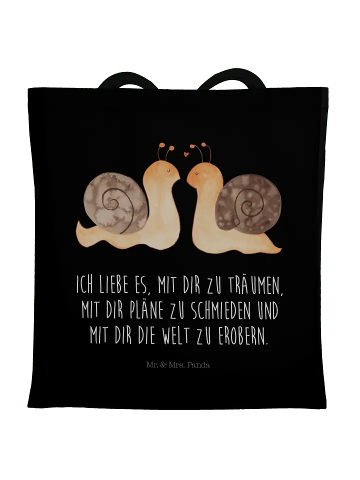 

Сумка для переноски Mr & Mrs Panda Schnecken Liebe, черный