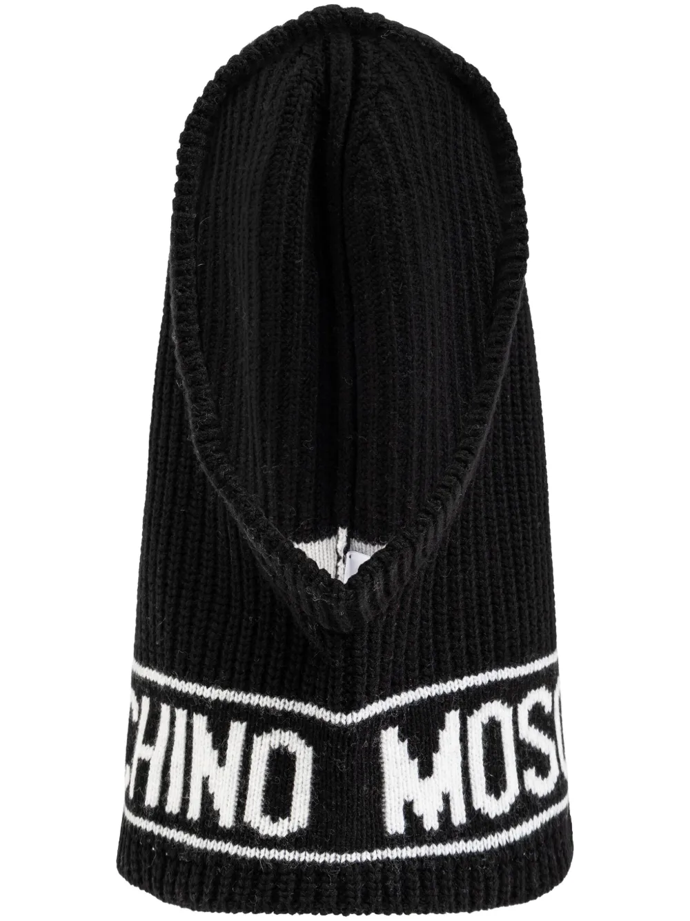 

Балаклава вязки интарсия Moschino, черный