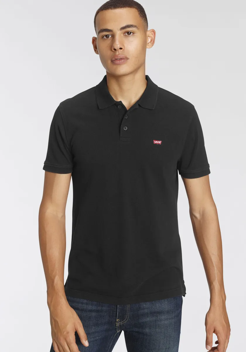 

Рубашка-поло Levi's "LE NEW LEVIS HM POLO" с маленьким логотипом в виде крыла летучей мыши, черный