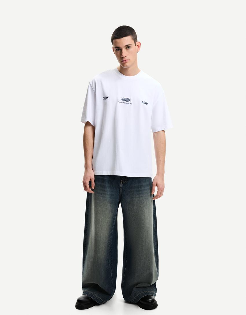 

Мега мешковатые джинсы Bershka, зеленый