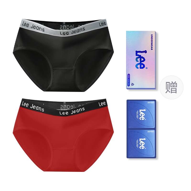 

Классические 101 трусы женские подарочный набор из 2 полосок Lee, красный