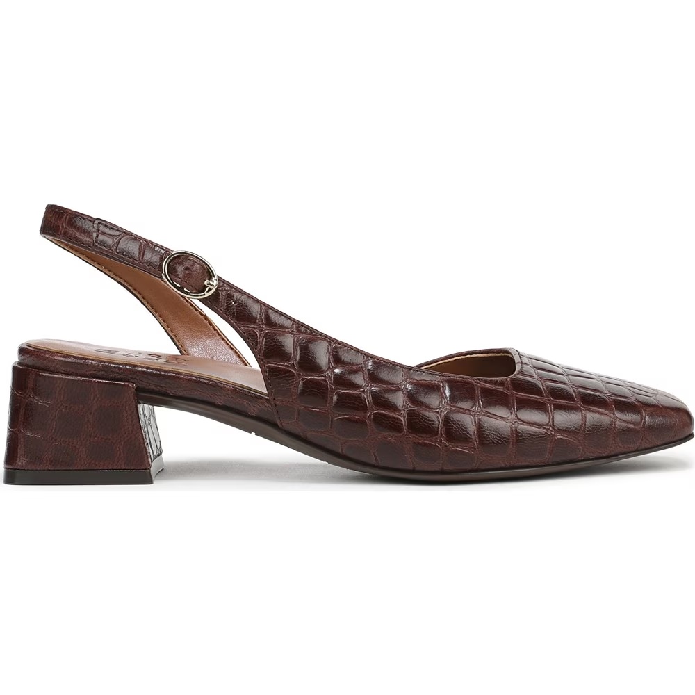 Туфли-Лодочки Jayla с открытой пяткой Naturalizer, цвет cappuccino croco leather — фото 2