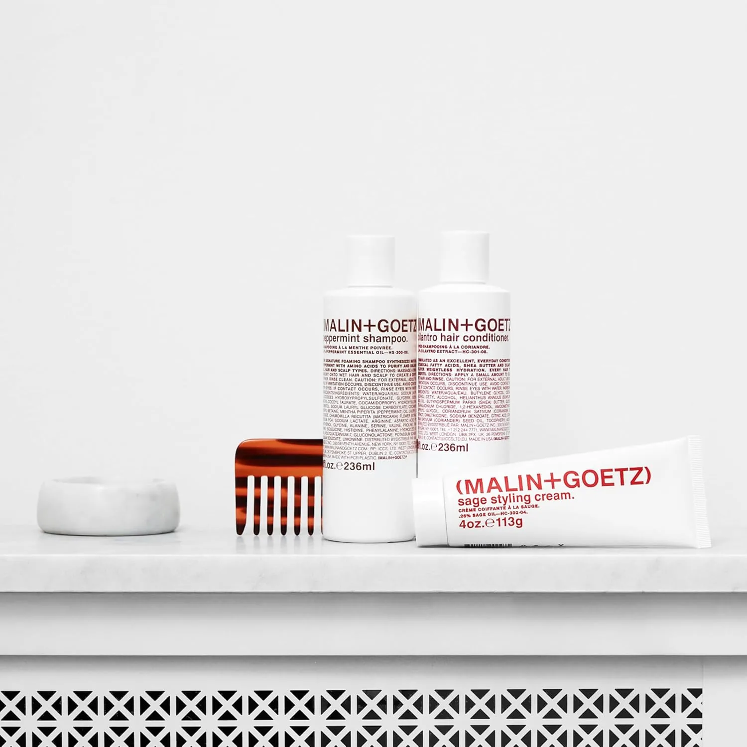 Malin+Goetz Sage Styling Cream, крем для укладки с гибкой фиксацией для всех типов волос, придает блеск, четкость и объем, укрощает пушистость и непослушные волоски, питательная формула, cruelty-free (30 мл / 120 мл) 118 мл (2 шт.) — фото 4
