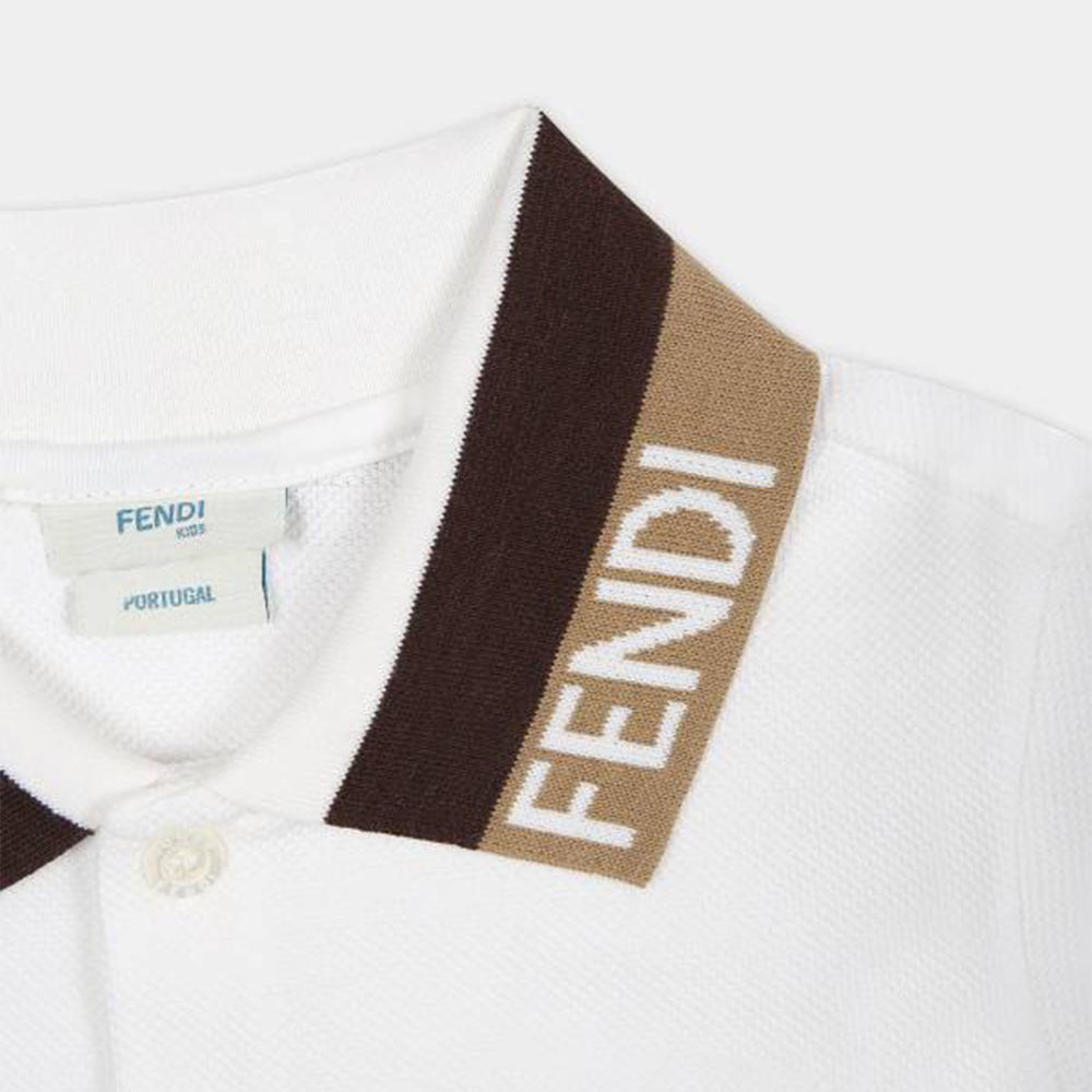 Футболка белая для младенцев и малышей FENDI — фото 4