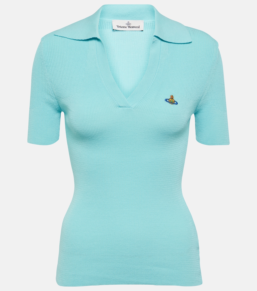 

Рубашка-поло Marina из хлопка в рубчик Vivienne Westwood, Aqua