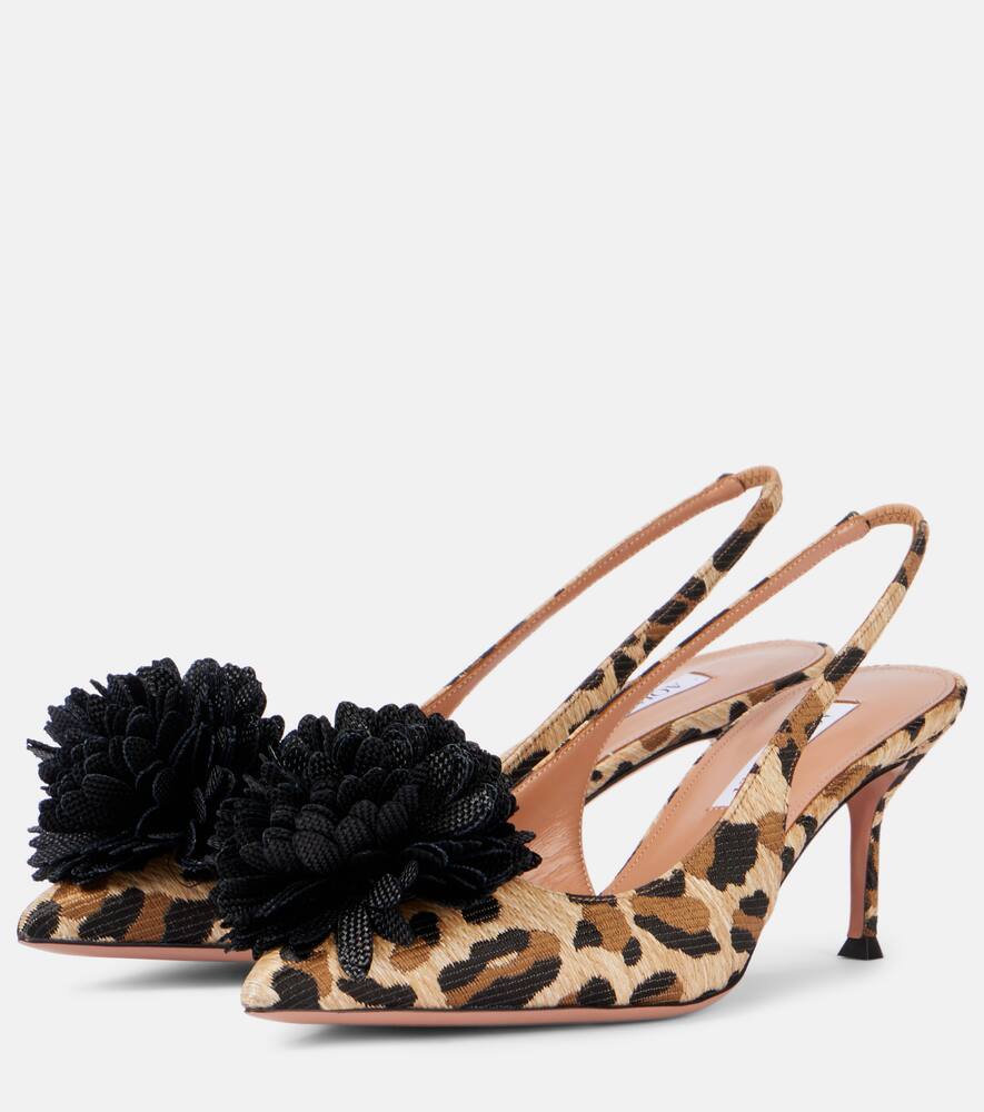 Кутюрье 65 босоножки-лодочки на каблуке из рафии Aquazzura, Natural — фото 4