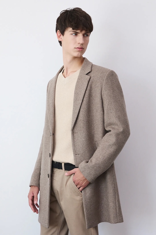 

Пальто из смесовой шерсти Medicine, бежевый